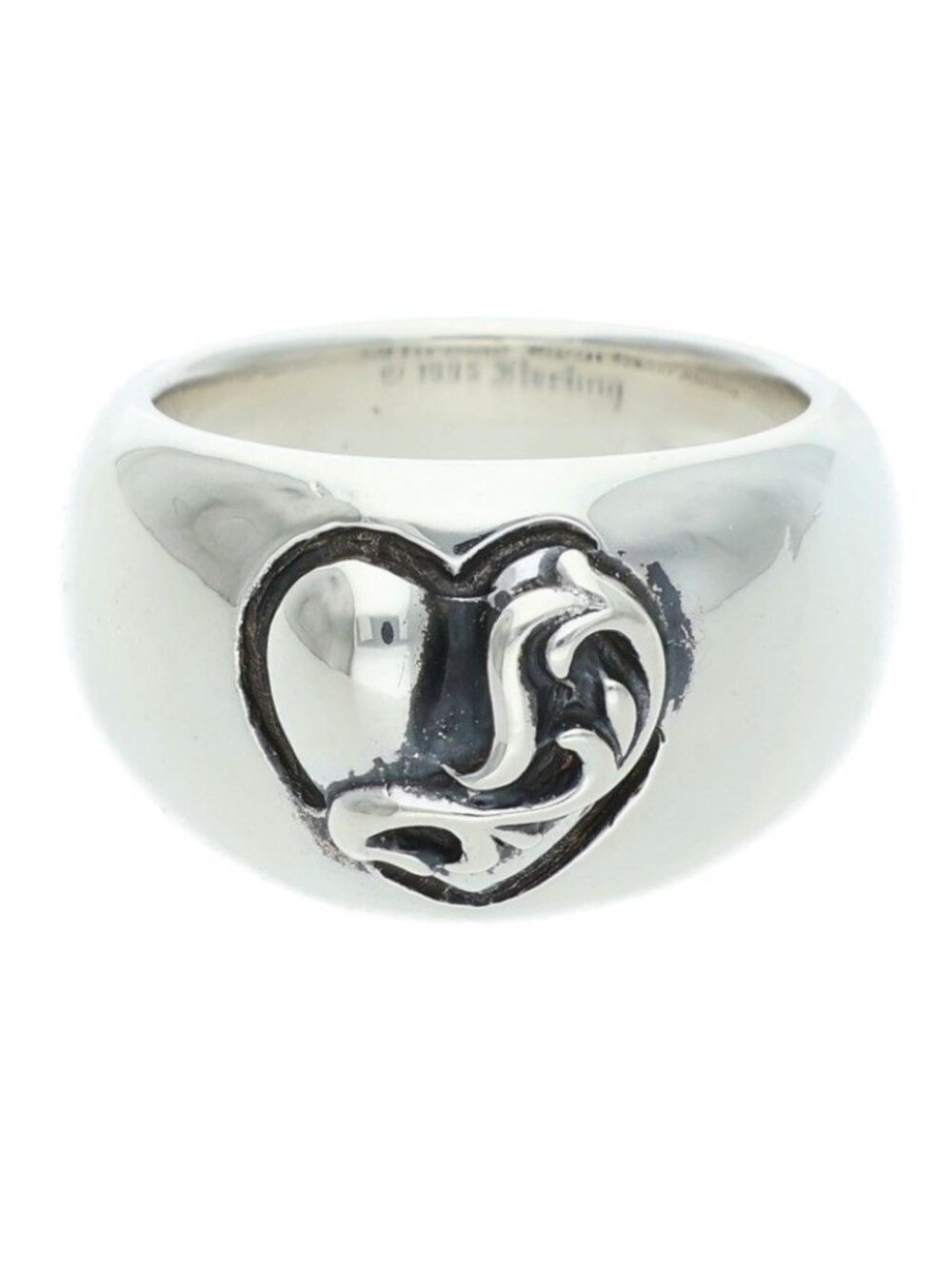 Chrome Heart in Band Silver Ring